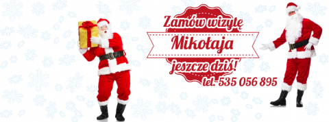 Zamów wizytę Mikołaja do domu Zamów mikołaja, wynajem mikołaja